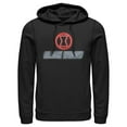 thumbnail image 1 of Men's Marvel Black Widow Neon Hourglass  Pull Over Hoodie Black 2X Large, 1 of 3