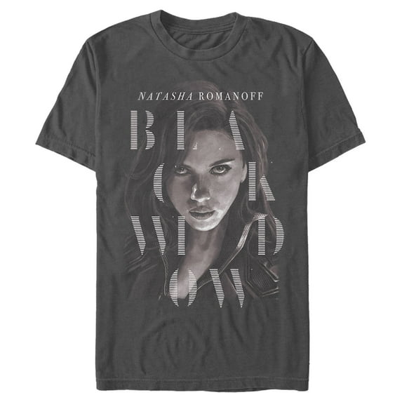 Men's Marvel Black Widow Romanoff Portrait Graphic Tee Charcoal 3X Large