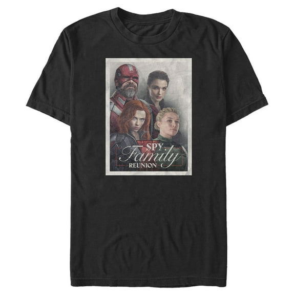 Men's Marvel Black Widow Spy Family Reunion  Graphic Tee Black 2X Large