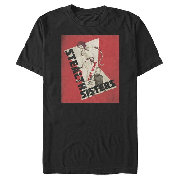 Men's Marvel Black Widow Stealth Sisters  Graphic Tee Black X Large