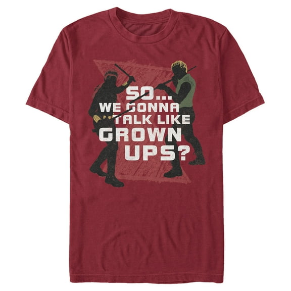 Men's Marvel Black Widow Talk Like Grownups  Graphic Tee Cardinal 2X Large