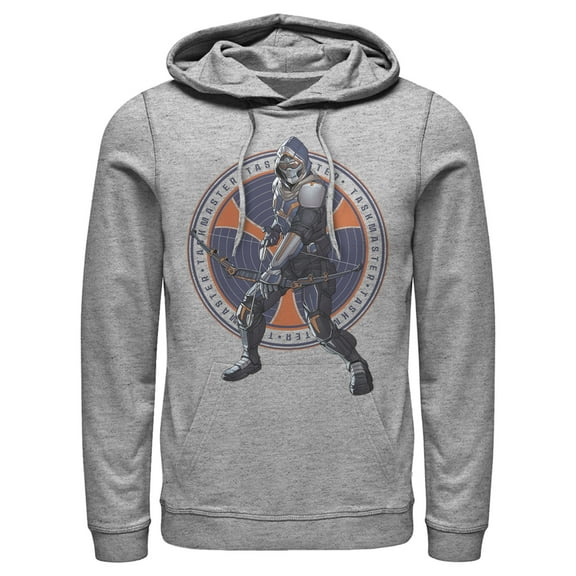 Men's Marvel Black Widow Taskmaster Arrow Pull Over Hoodie Athletic Heather Large