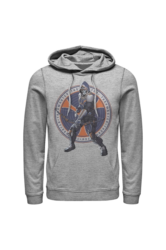 Men's Marvel Black Widow Taskmaster Arrow Pull Over Hoodie Athletic Heather X Large