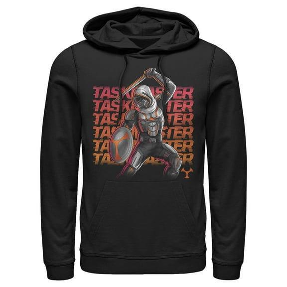 Men's Marvel Black Widow Taskmaster Battle Pull Over Hoodie Black Large