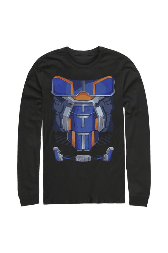Men's Marvel Black Widow Taskmaster Costume Long Sleeve Shirt Black 2X Large