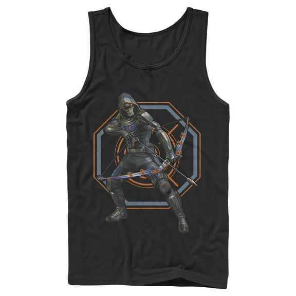 Men's Marvel Black Widow Taskmaster Target Tank Top Black Large