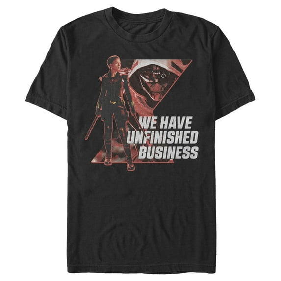 Men's Marvel Black Widow Unfinished Business Graphic Tee Black 3X Large