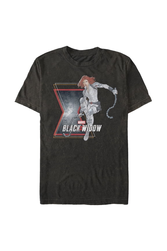 Men's Marvel Black Widow Vintage Pose Graphic Tee Black 2X Large