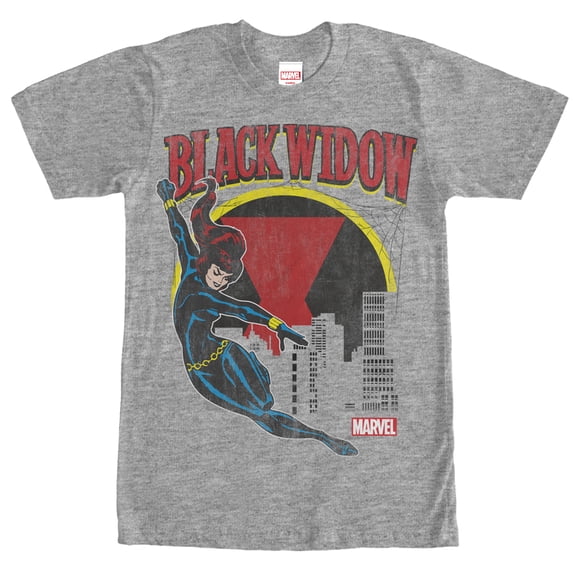 Men's Marvel Black Widow Web Slinger Graphic Tee Athletic Heather Large
