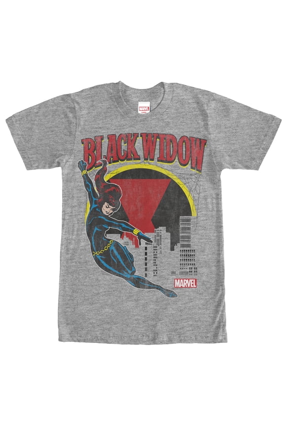 Men's Marvel Black Widow Web Slinger  Graphic Tee Athletic Heather Small