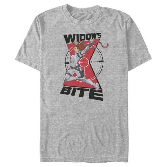 Men's Marvel Black Widow in the Crosshairs  Graphic Tee Athletic Heather Small