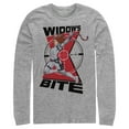 thumbnail image 1 of Men's Marvel Black Widow in the Crosshairs  Long Sleeve Shirt Athletic Heather Small, 1 of 3