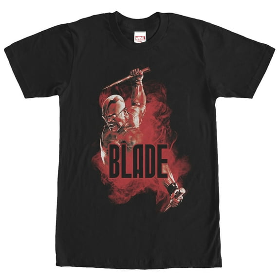 Men's Marvel Blade Smoke Graphic Tee Black X Large