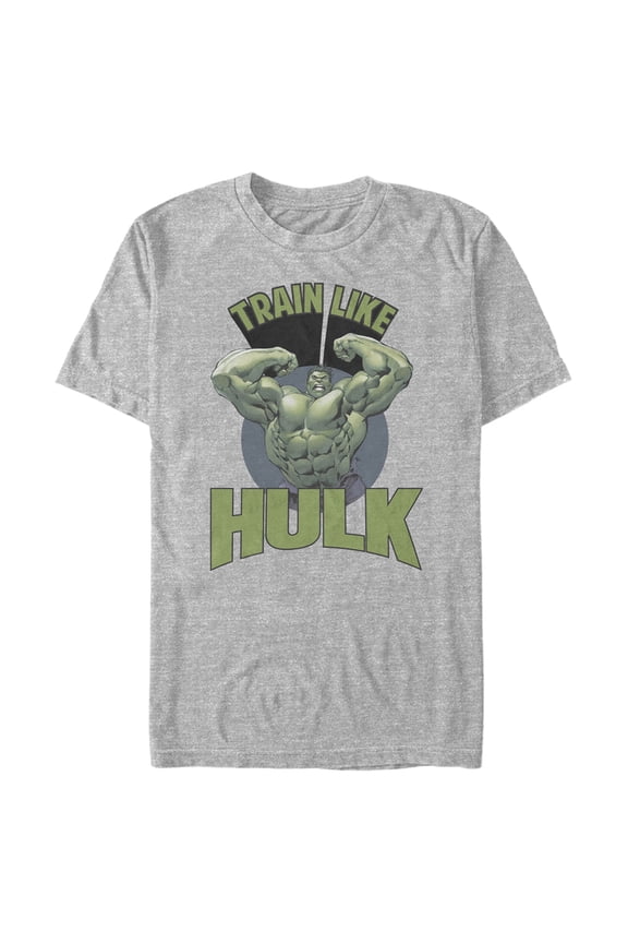 Men's Marvel Built Like Hulk Portrait Graphic Tee Athletic Heather 3X Large