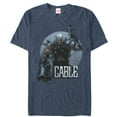 thumbnail image 1 of Men's Marvel Cable Battle  Graphic Tee Navy Blue Heather 2X Large, 1 of 3