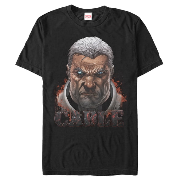 Men's Marvel Cable Cybernetic Eye Graphic Tee Black X Large