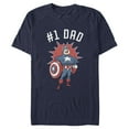 thumbnail image 1 of Men's Marvel Captain America #1 Dad  Graphic Tee Navy Blue Large, 1 of 4