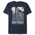 thumbnail image 1 of Men's Marvel Captain America 16th Birthday Graphic Tee Navy Blue Small, 1 of 4