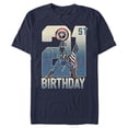 thumbnail image 1 of Men's Marvel Captain America 21st Birthday  Graphic Tee Navy Blue Large, 1 of 4