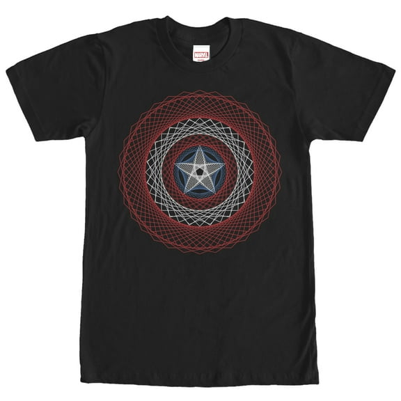 Men's Marvel Captain America 3D Shield Graphic Tee Black Small