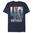 thumbnail image 1 of Men's Marvel Captain America 40th Birthday  Graphic Tee Navy Blue 2X Large, 1 of 4