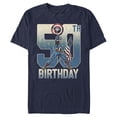 thumbnail image 1 of Men's Marvel Captain America 50th Birthday Graphic Tee Navy Blue 3X Large, 1 of 4