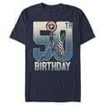 thumbnail image 1 of Men's Marvel Captain America 50th Birthday  Graphic Tee Navy Blue X Large, 1 of 4