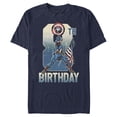 thumbnail image 1 of Men's Marvel Captain America 8th Birthday Graphic Tee Navy Blue 2X Large, 1 of 4