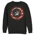 thumbnail image 1 of Men's Marvel Captain America Avengers Shield Flag  Sweatshirt Black X Large, 1 of 3