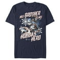 thumbnail image 1 of Men's Marvel Captain America Brother Holiday Hero  Graphic Tee Navy Blue 2X Large, 1 of 4