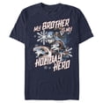 thumbnail image 1 of Men's Marvel Captain America Brother Holiday Hero Graphic Tee Navy Blue X Large, 1 of 4