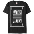 thumbnail image 1 of Men's Marvel Captain America Calling Card Graphic Tee Black Small, 1 of 4