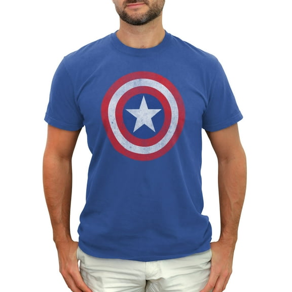 Men's Marvel Captain America Classic Shield Graphic Tee Royal Blue 3X Large