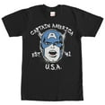 thumbnail image 1 of Men's Marvel Captain America Est 1941  Graphic Tee Black X Large, 1 of 4