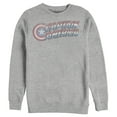 thumbnail image 1 of Men's Marvel Captain America Faded Logo  Sweatshirt Athletic Heather Small, 1 of 3