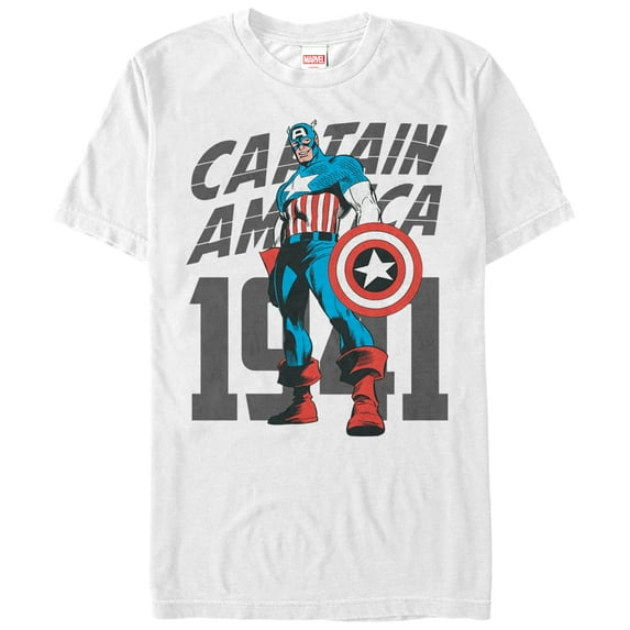Men's Marvel Captain America History Graphic Tee White X Large