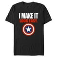thumbnail image 1 of Men's Marvel Captain America I Make It Look Easy  Graphic Tee Black Small, 1 of 5