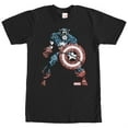 thumbnail image 1 of Men's Marvel Captain America Kaleidoscope Graphic Tee Black Medium, 1 of 4