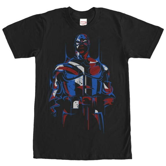 Men's Marvel Captain America Modern Graphic Tee Black 2X Large