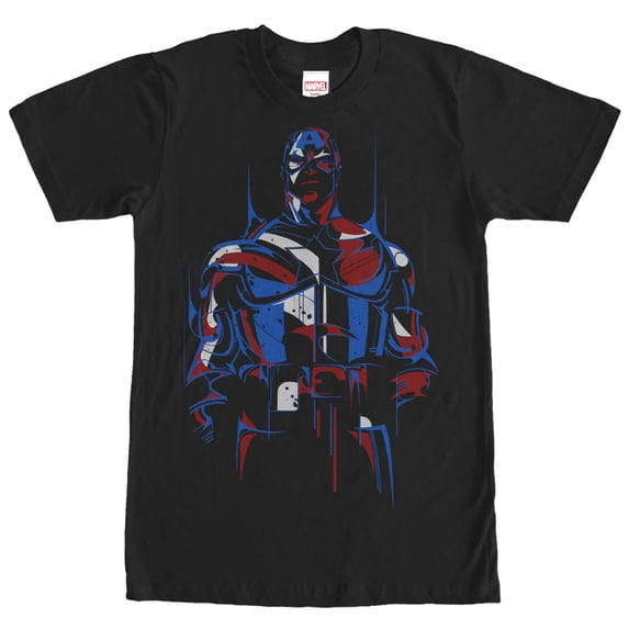 Men's Marvel Captain America Modern Graphic Tee Black X Large