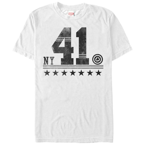 Men's Marvel Captain America NY 41 Graphic Tee White X Large