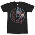 thumbnail image 1 of Men's Marvel Captain America Neon Sign Print  Graphic Tee Black Small, 1 of 4