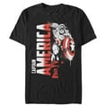 thumbnail image 1 of Men's Marvel Captain America Paint Splatter  Graphic Tee Black 2X Large, 1 of 4