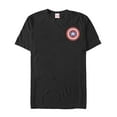 thumbnail image 1 of Men's Marvel Captain America Pixel Shield Badge  Graphic Tee Black 2X Large, 1 of 4