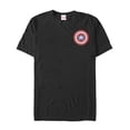thumbnail image 1 of Men's Marvel Captain America Pixel Shield Badge  Graphic Tee Black Small, 1 of 4