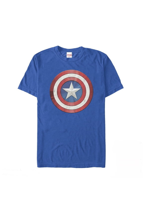 Men's Marvel Captain America Reflect Shield  Graphic Tee Royal Blue 2X Large