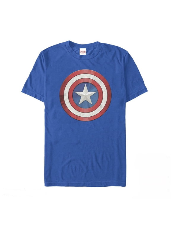 Men's Marvel Captain America Reflect Shield Graphic Tee Royal Blue Medium