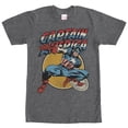 thumbnail image 1 of Men's Marvel Captain America Shield  Graphic Tee Charcoal Heather 4X Large, 1 of 4