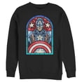 thumbnail image 1 of Men's Marvel Captain America Stained Glass  Sweatshirt Black Small, 1 of 3