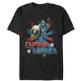 thumbnail image 1 of Men's Marvel Captain America Star  Graphic Tee Black Small, 1 of 4